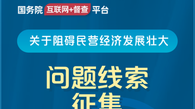 男人操女人骚逼视频网站国务院“互联网+督查”平台公开征集阻碍民营经济发展壮大问题线索